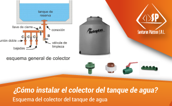 como instalar colector del tanque de agua