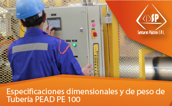 Especificaciones dimensionales y de peso de acuerdo a Norma ISO 4427 - Tubería PEAD PE 100