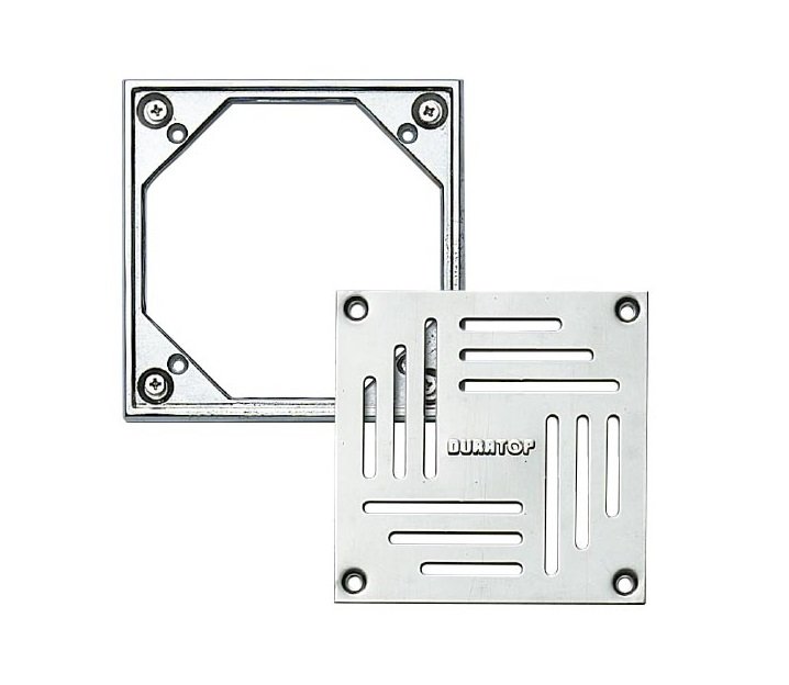D-TOP-LX MARCO BRONCE REJILLA  ACERO INOXIDABLE 12 x 12 DE