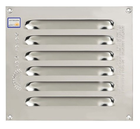 REJA VENTILACION 20 x 20 Cm. ACERO