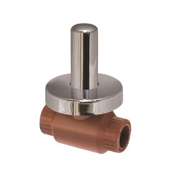 VALVULA  ESFERICA MANDO OCULTO BLANCO 3/4"